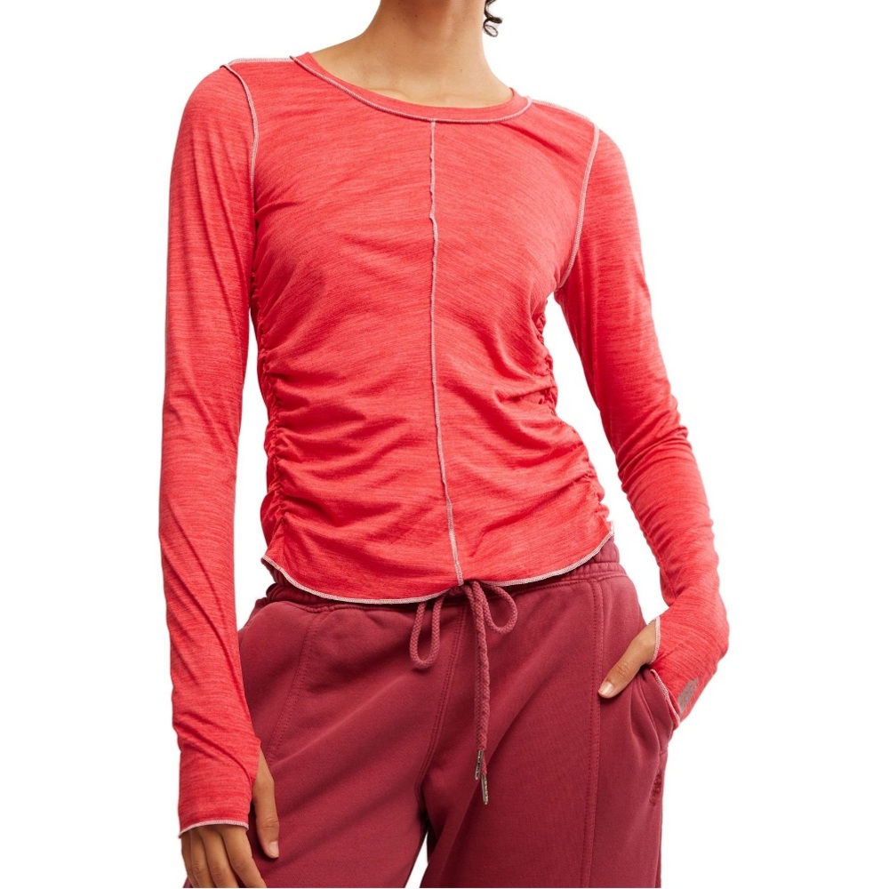 FP Movement by Free People Red Long Sleeve Top